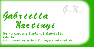 gabriella martinyi business card